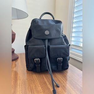 Tory Burch Nylon Flap Backpack